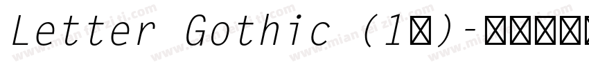 Letter Gothic (1号)字体转换
